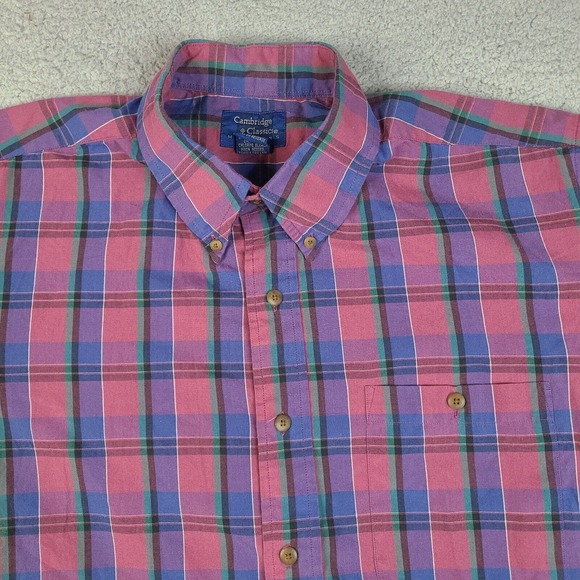 Vintage Cambridge Classics Mervyns Shirt‎ Mens Large Plaid Button Down - Picture 2 of 9
